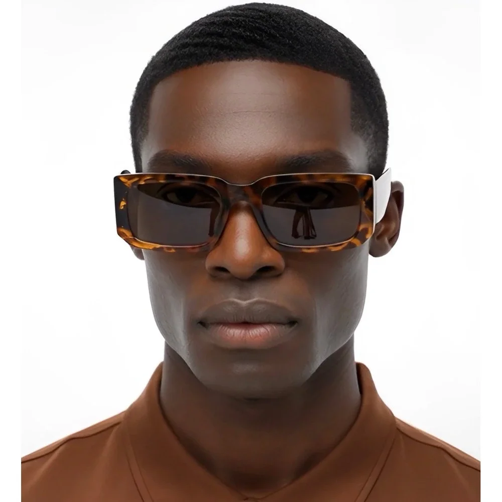 Tortoise Sunglasses Gold Gradient Lens Square Frame‎ Fashion Clasy Shades Lentes
